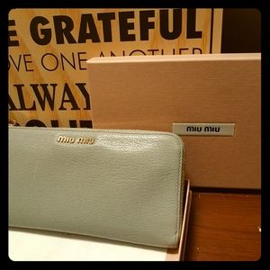 Miu miu wallet grey